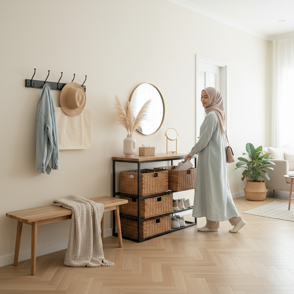 Cara Menata Area Masuk Rumah yang Rapi