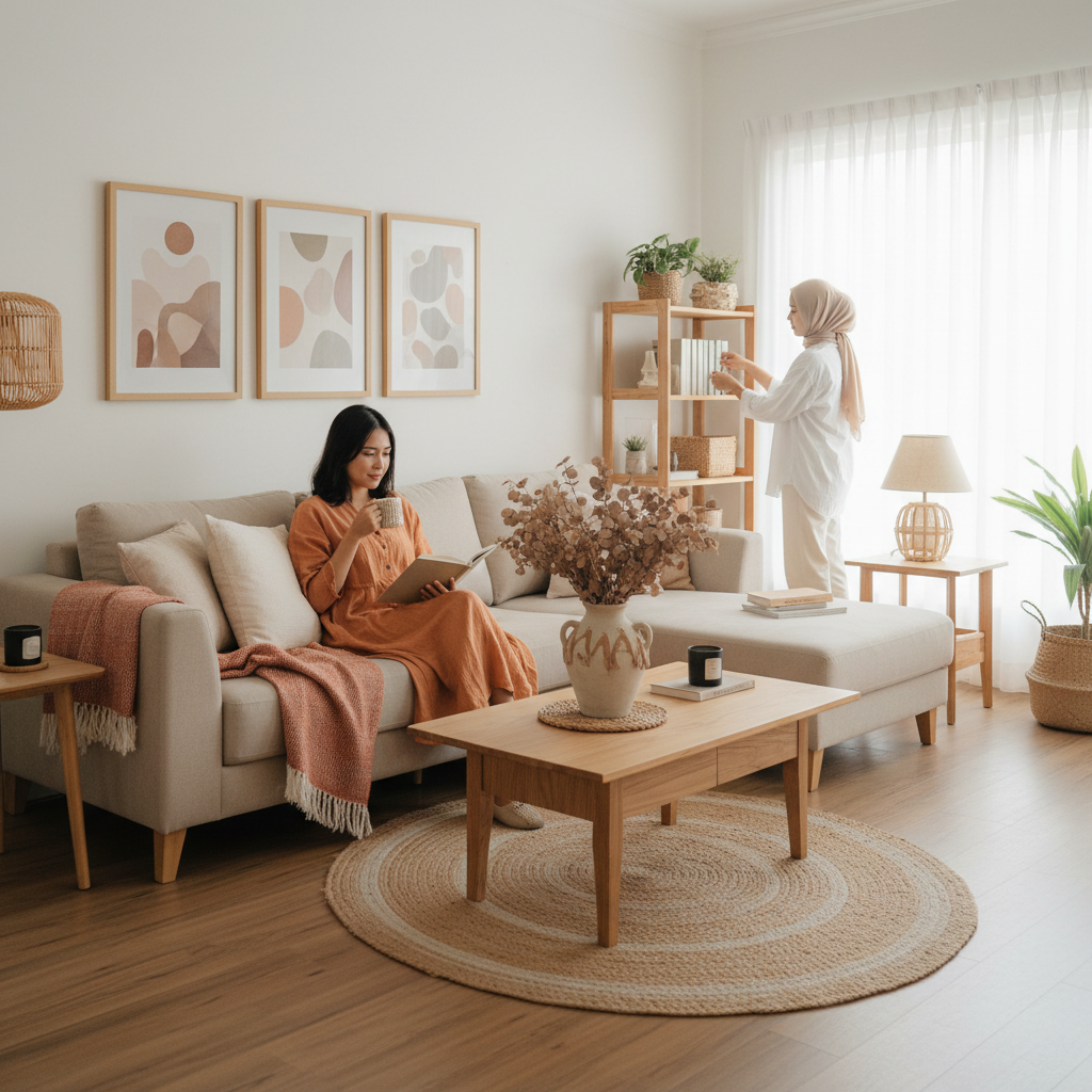 Dekorasi Ruang Keluarga Hangat dan Modern