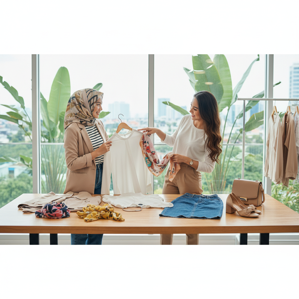 Tips Mix and Match untuk Wardrobe Hemat