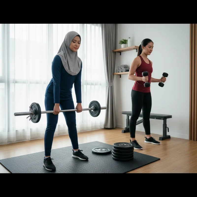 Barbel Adjustable vs Dumbbell Tetap untuk Ruang Latihan yang Terbatas