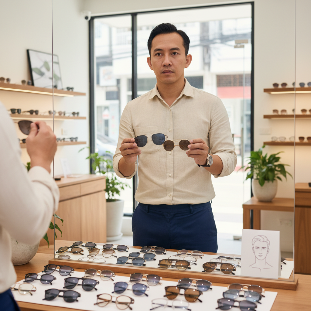 Cara Memilih Kacamata Hitam Pria yang Cocok untuk Bentuk Wajah