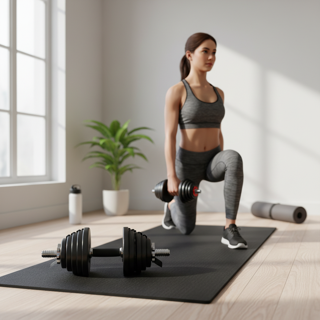 Dumbbell Adjustable Untuk Latihan Rumah