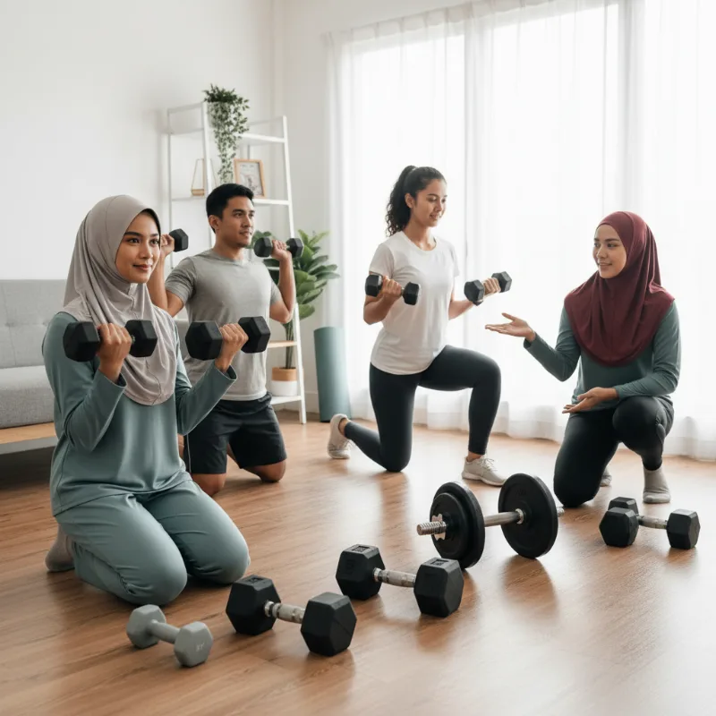 Dumbbell untuk Latihan Kekuatan di Rumah, Mana Ukuran yang Tepat