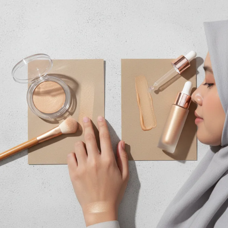 Highlighter Bubuk vs Cair untuk Kulit Berminyak: Mana yang Tidak Terlihat Greasy?