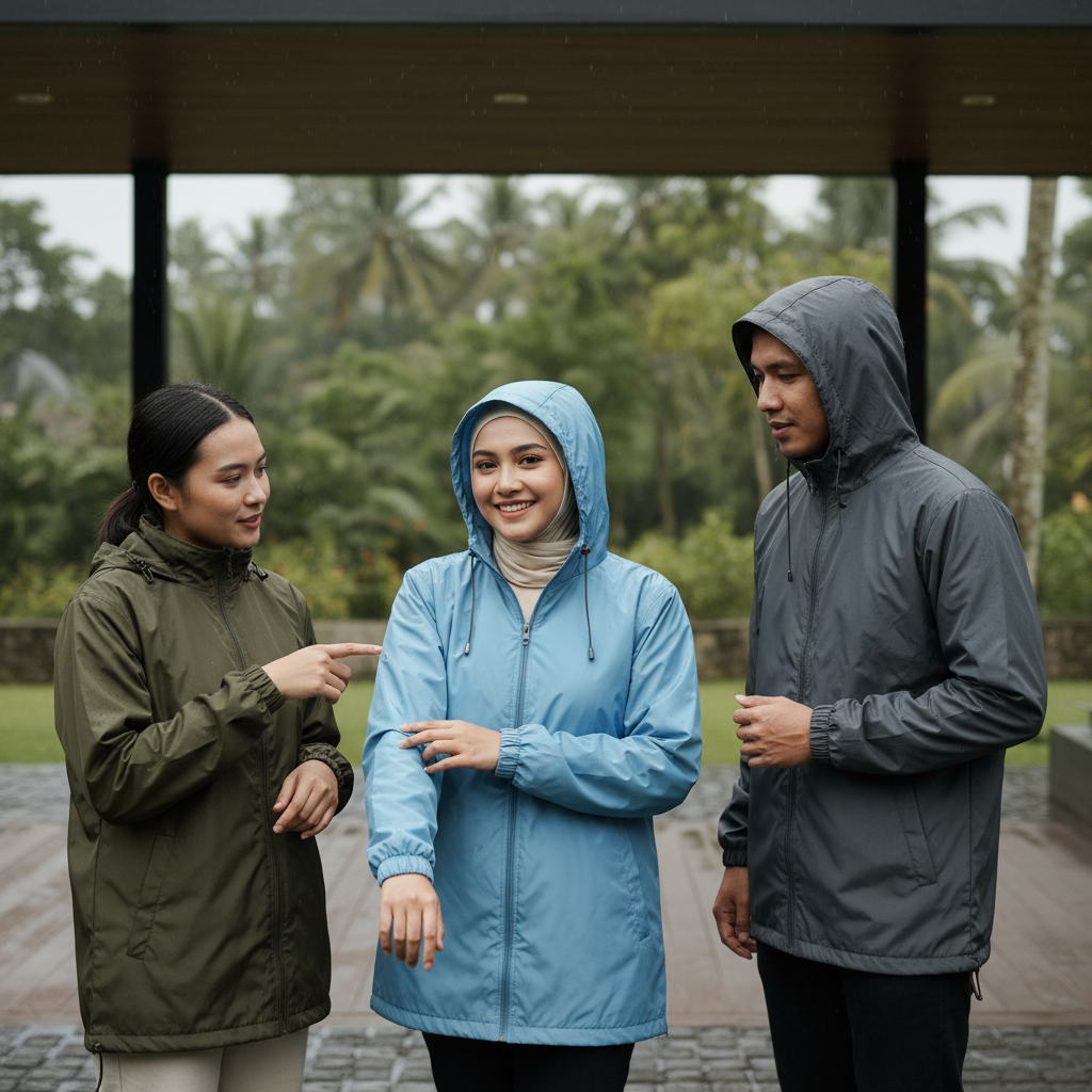 Jaket Parasut, Ketebalan dan Bahan yang Efektif untuk Hujan Ringan