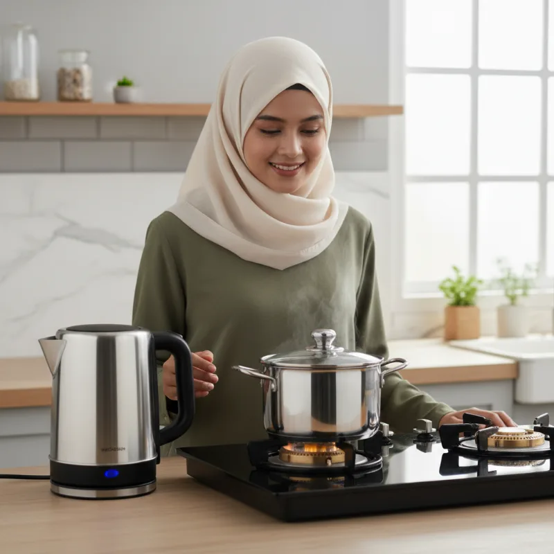 Kettle Listrik vs Memanaskan Air di Kompor: Selisih Waktu dan Konsumsi Energi