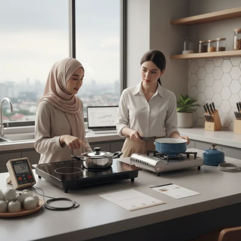 Kompor Tanam vs Kompor Portable untuk Dapur Apartemen Tipe Studio