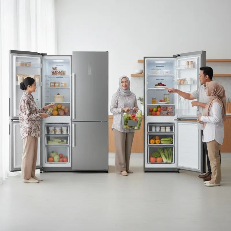 Kulkas Side by Side vs 2 Pintu Biasa: Mana yang Lebih Efisien untuk Keluarga 4 Orang?