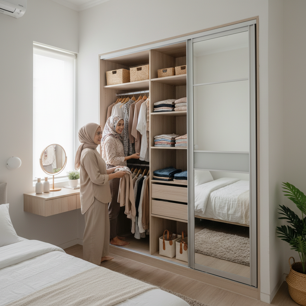 Lemari Pakaian untuk Ruang Sempit