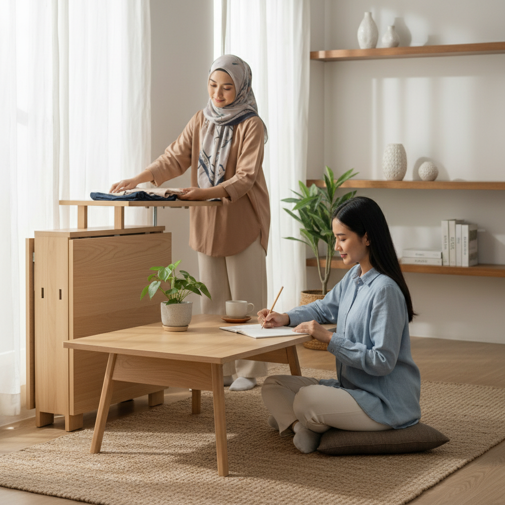 Meja Lipat Multifungsi Rumah