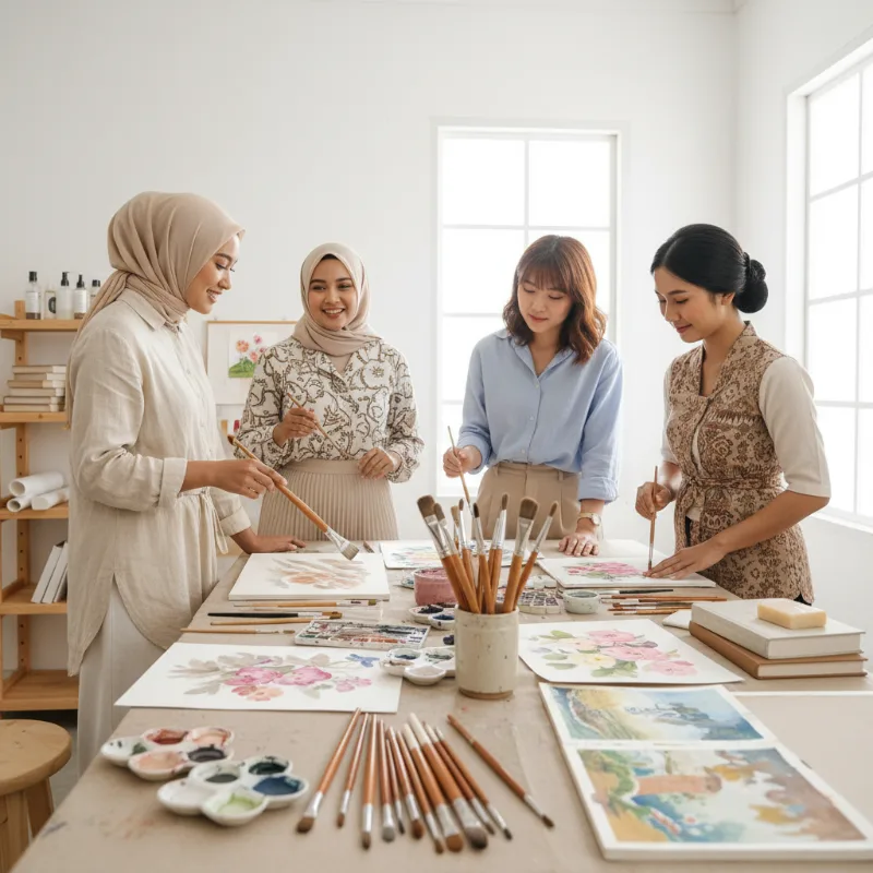 Memilih Kuas Cat Air yang Tepat Berdasarkan Teknik Melukis