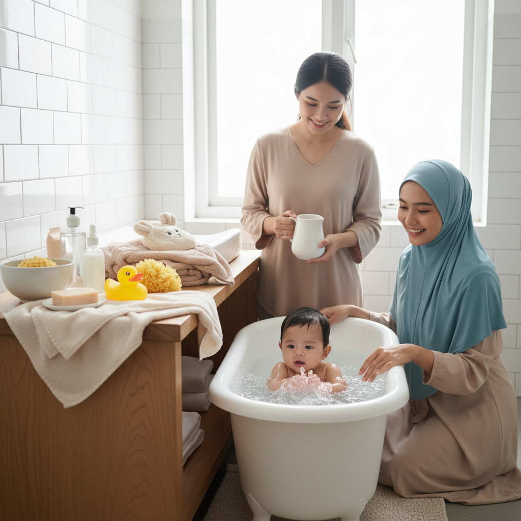 Peralatan Mandi Bayi Aman