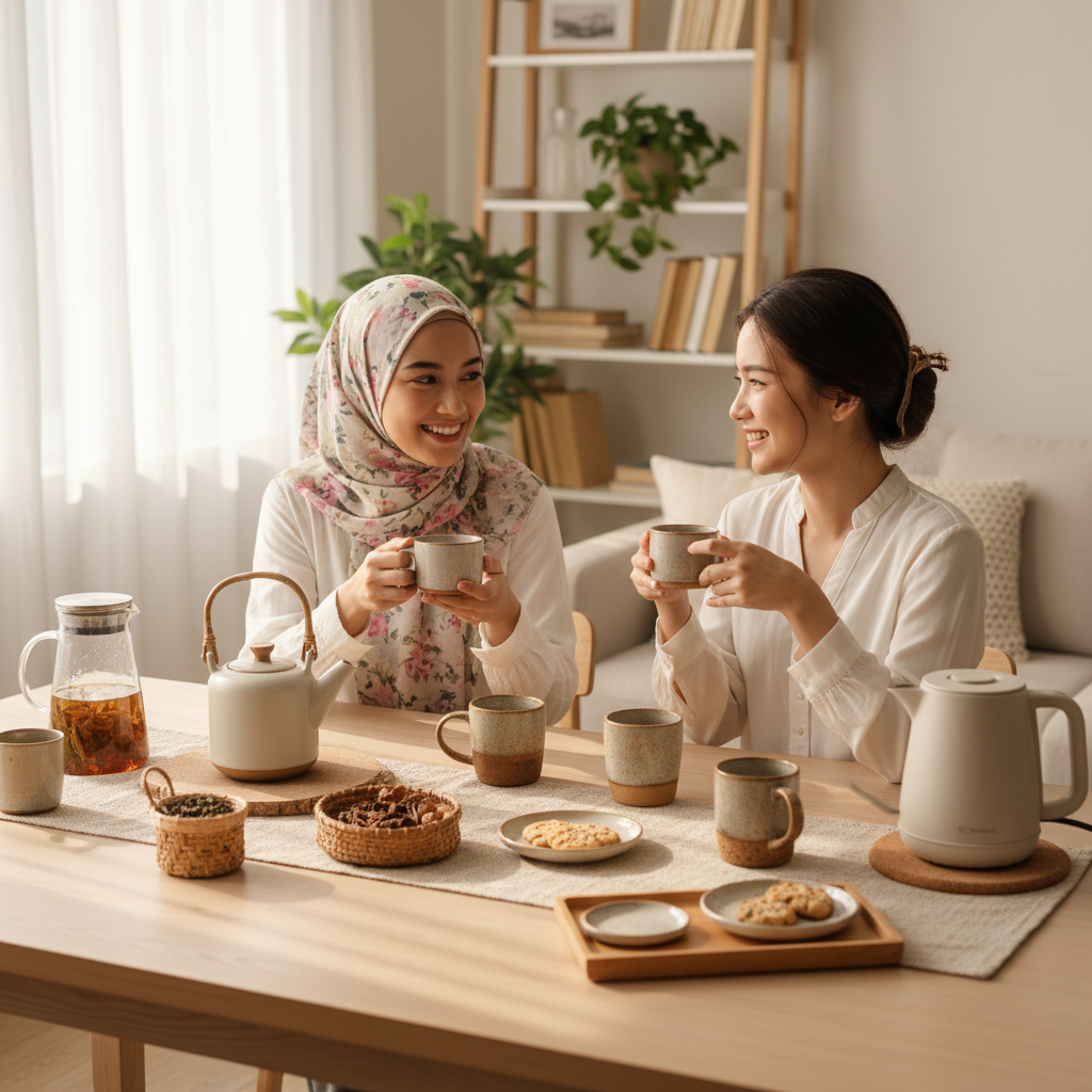 Peralatan Minum Teh di Rumah