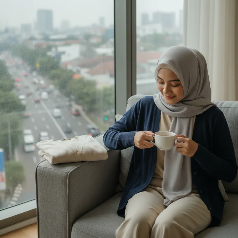 Pilih Kardigan Tipis untuk Ruangan Ber-AC: Bahan dan Ketebalan yang Pas