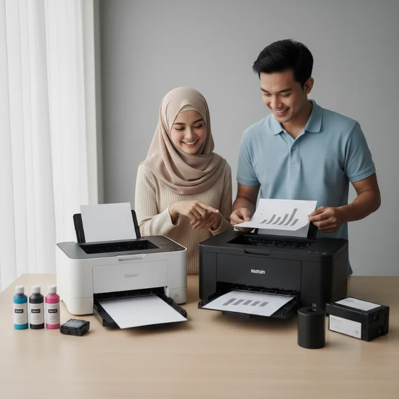Printer Inkjet vs Laser: Mana yang Lebih Hemat untuk Cetak 100 Lembar per Bulan?