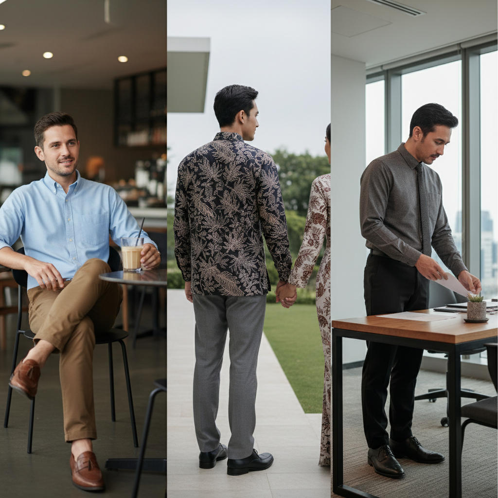 Rekomendasi Kemeja Lengan Panjang Pria untuk Acara Semi-Formal