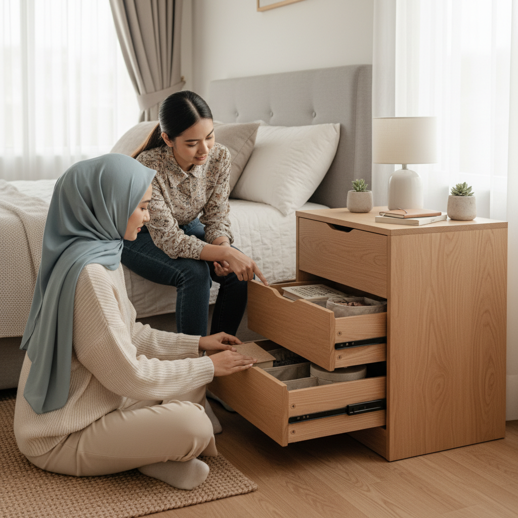 Rekomendasi Nakas Tempat Tidur Terbaik dengan Banyak Penyimpanan