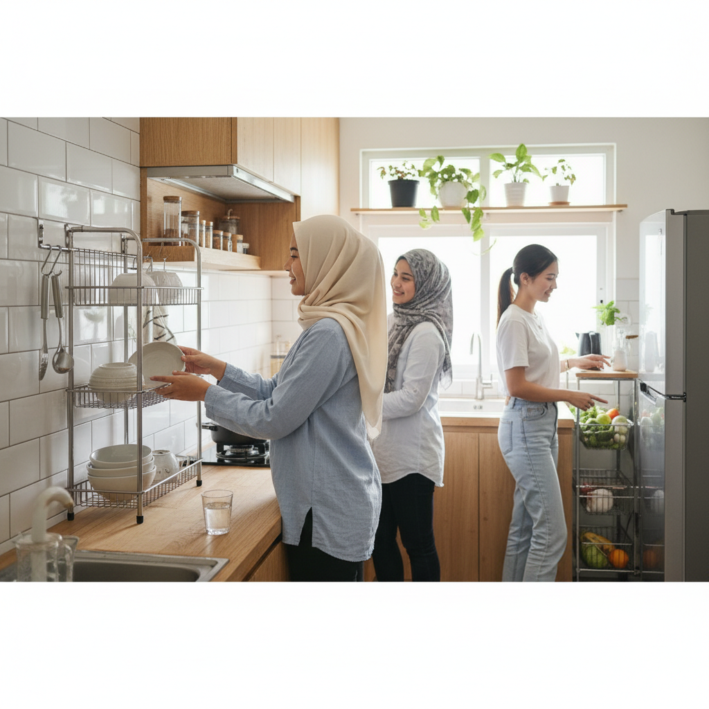 Rekomendasi Rak Dapur Terbaik untuk Dapur Ukuran Kecil