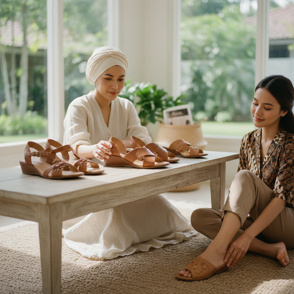 Sandal Kulit Wanita, Perbedaan Full Grain dan Split Leather dari Sisi Kenyamanan