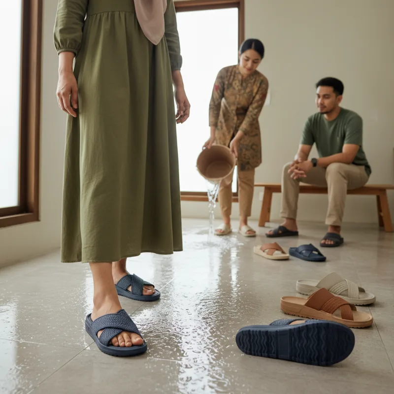 Sandal Rumahan yang Tidak Licin di Lantai Keramik Basah
