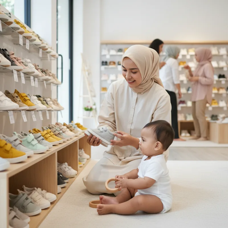 Sepatu Bayi Pertama yang Mendukung Perkembangan Kaki dengan Baik
