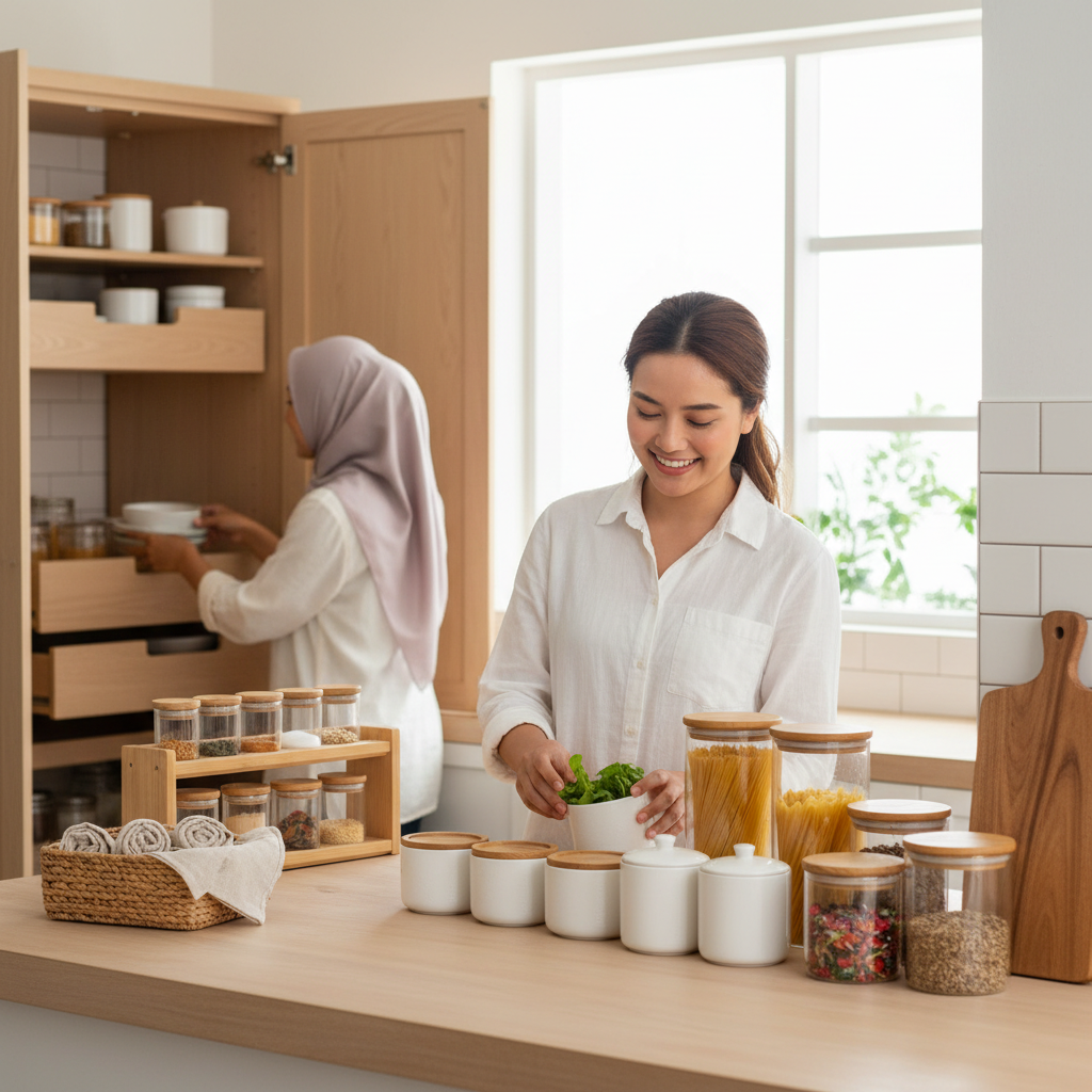 Set Penyimpanan Dapur Untuk Rumah Lebih Rapi