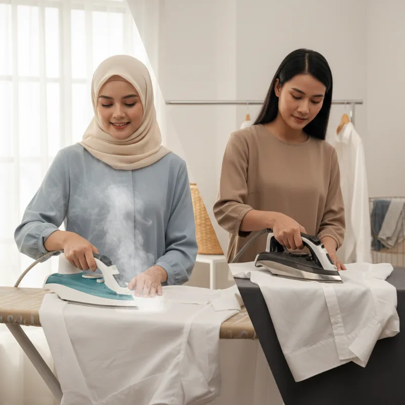 Setrika Uap vs Setrika Biasa: Mana yang Lebih Cepat untuk 10 Helai Baju?
