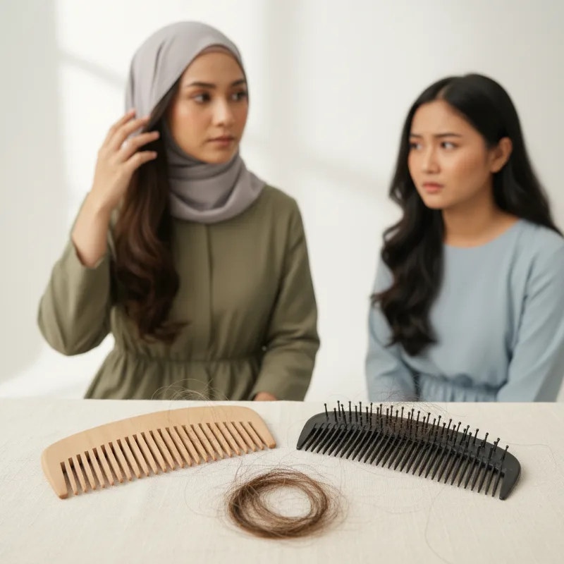 Sisir Kayu vs Plastik untuk Rambut Mudah Rontok: Mana yang Lebih Sedikit Memutus?