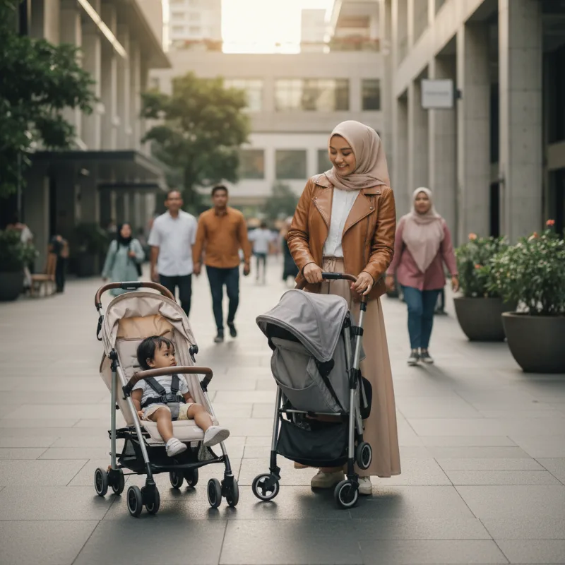 Stroller Bayi Ringan yang Mudah Dilipat untuk Mobilitas Tinggi