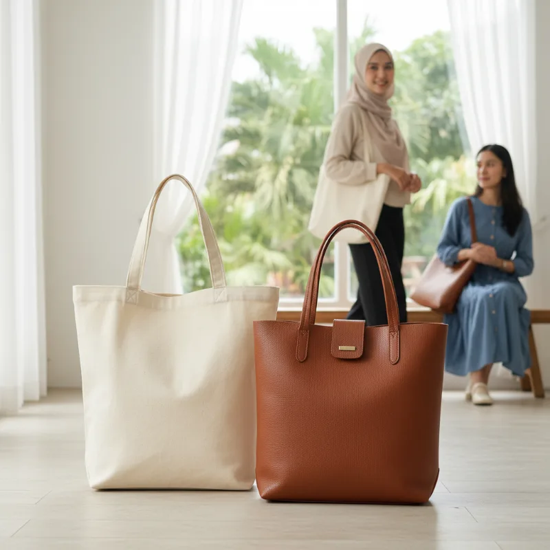 Tas Tote Kanvas vs Tas Tote Kulit: Perbedaan Daya Tahan dan Perawatan