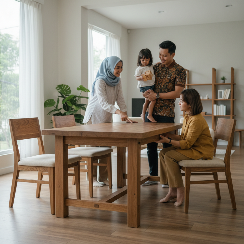 Tips Memilih Meja Makan Kayu yang Kokoh untuk Keluarga