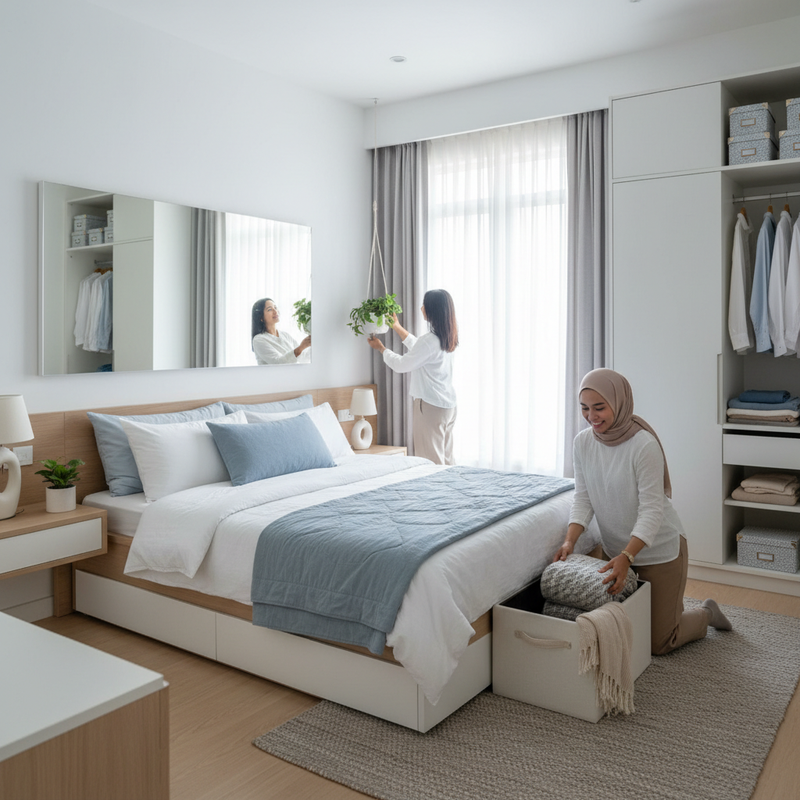 Cara Menata Kamar Tidur Agar Lebih Lega