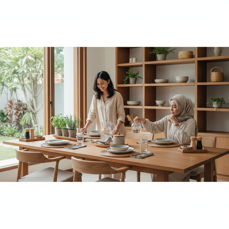 Cara Menata Meja Makan Agar Lebih Fungsional