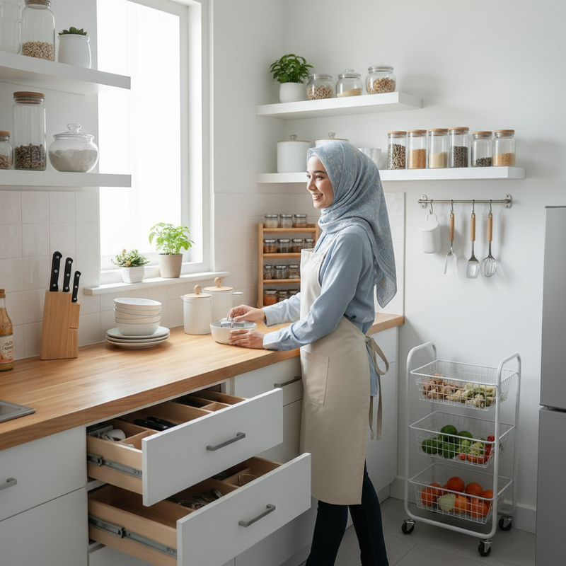 Cara Mengatur Dapur Kecil Efisien