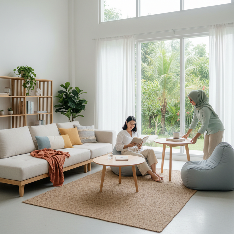 Cara Mengatur Ruang Bersantai dengan Furnitur Ringan