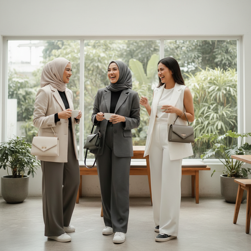 Inspirasi Outfit Monokrom Modern