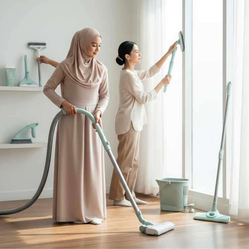 Alat Kebersihan Rumah Dengan Desain Ergonomis