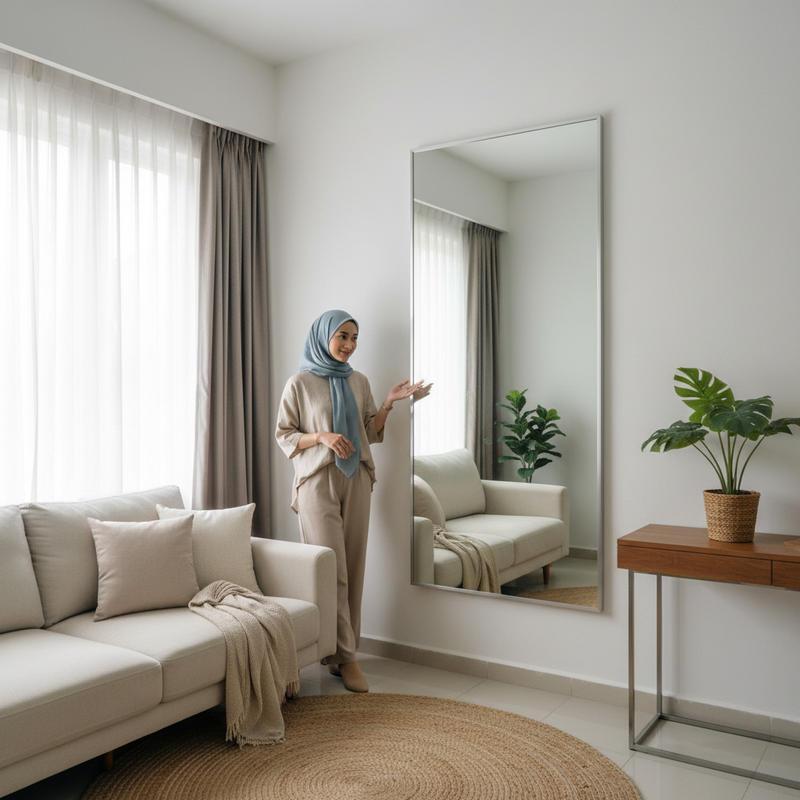 Cermin Dinding, Ukuran dan Posisi yang Paling Efektif untuk Ruangan Kecil