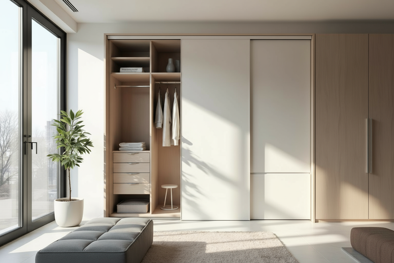 Desain Lemari Minimalis Modern untuk Kamar Tidur Rapi dan Elegan