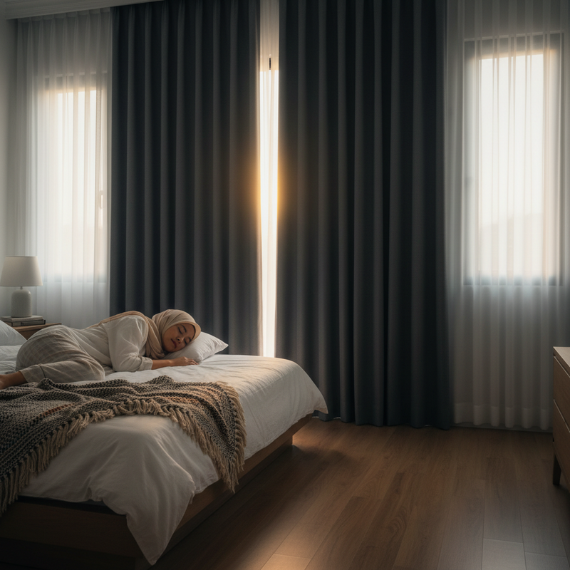 Gordyn Blackout untuk Kamar Tidur, Berapa Persen Cahaya yang Idealnya Terblokir