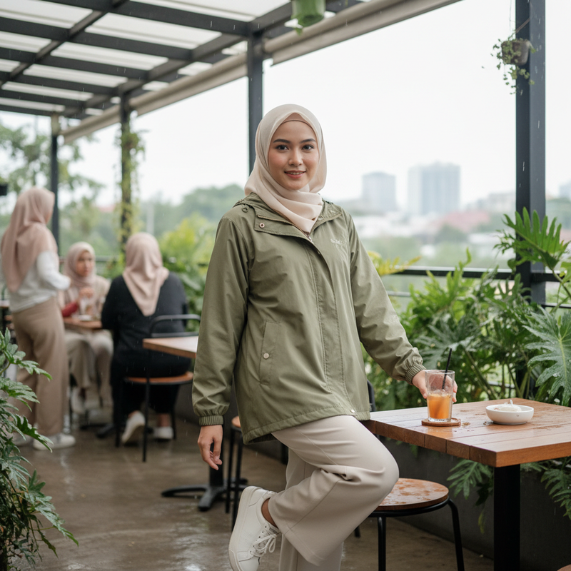 Jaket Ringan untuk Cuaca Panas dan Hujan Ringan