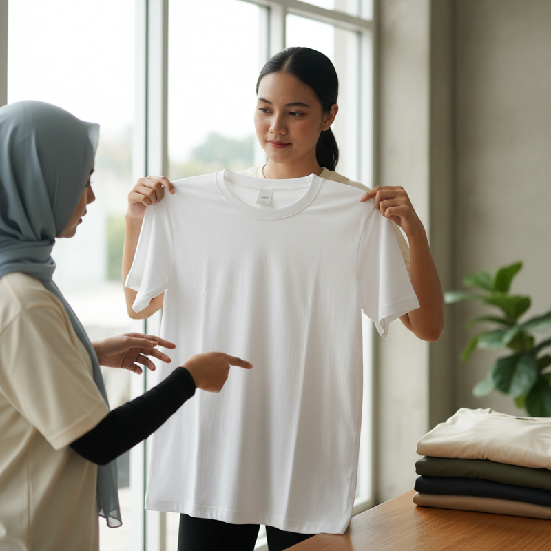 Kaos Polos Berkualitas, Gramasi Berapa yang Tidak Mudah Melar