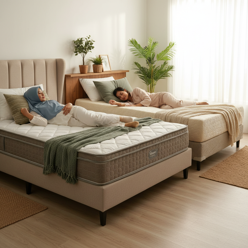 Kasur Spring Bed versus Kasur Busa, Tingkat Kekerasan yang Tepat untuk Punggung