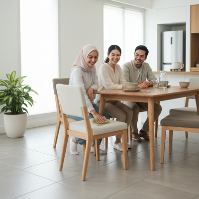 Kursi Makan yang Mudah Dibersihkan