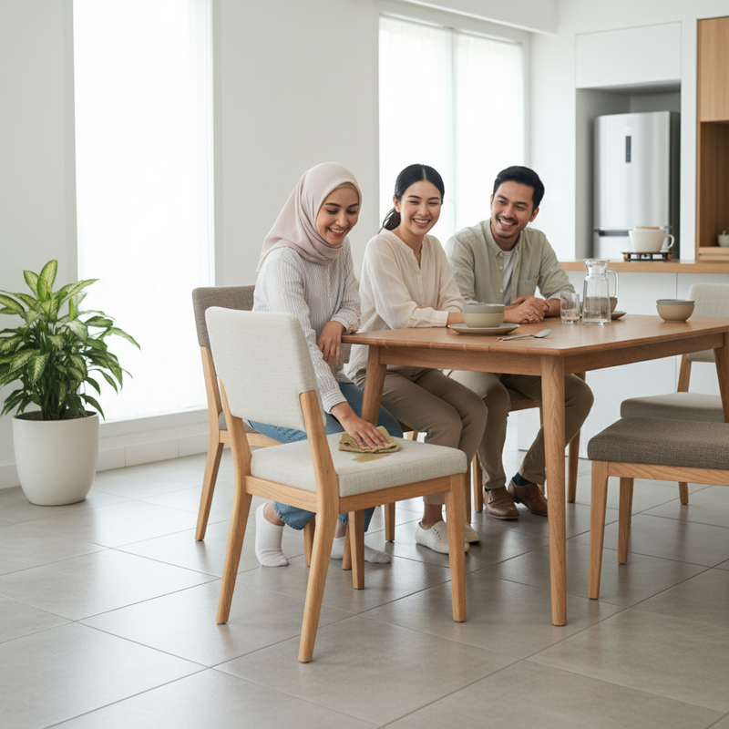 Kursi Makan yang Mudah Dibersihkan