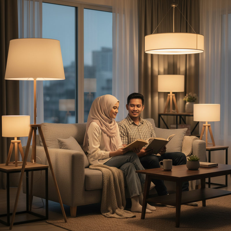Lampu Ruangan dengan Cahaya Hangat