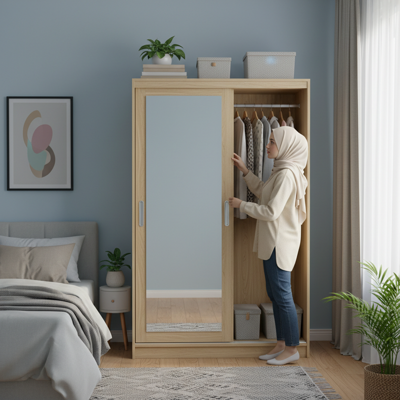 Lemari Pakaian untuk Kamar Sempit, Ukuran Berapa yang Masih Praktis