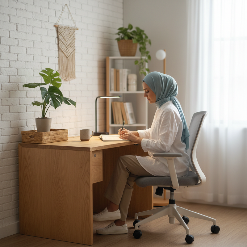 Meja Kerja di Ruang Terbatas, Tinggi dan Lebar Minimum yang Nyaman