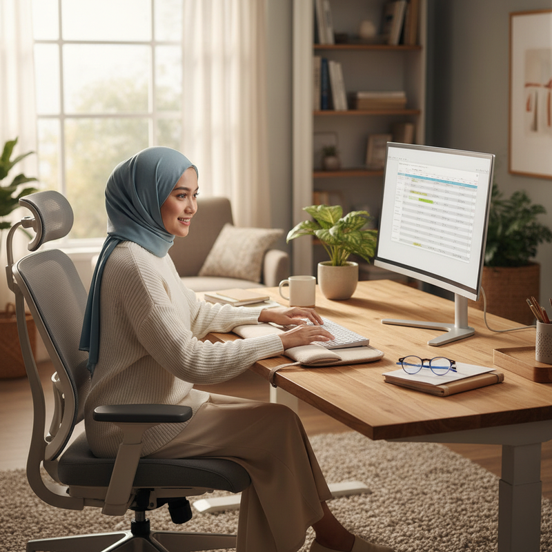 Meja Kerja Yang Nyaman Digunakan Seharian