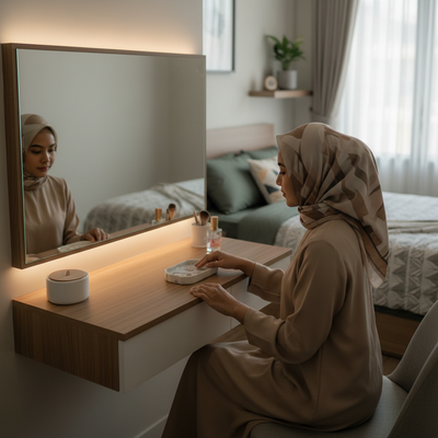 Meja Rias untuk Kamar Tidur Kecil, Ukuran dan Cermin yang Perlu Ada